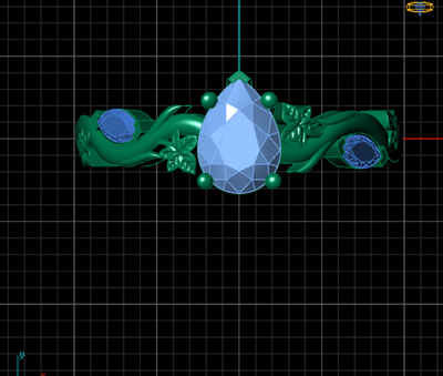 Marquise Accent Diamond Engagement Ring - Rory