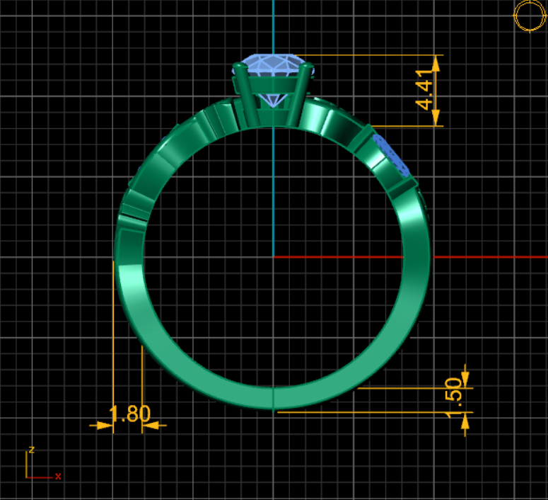 Marquise Accent Diamond Engagement Ring - Rory
