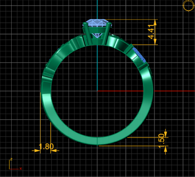 Marquise Accent Diamond Engagement Ring - Rory