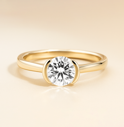 Lab Grown Diamond Ring in Yellow Gold