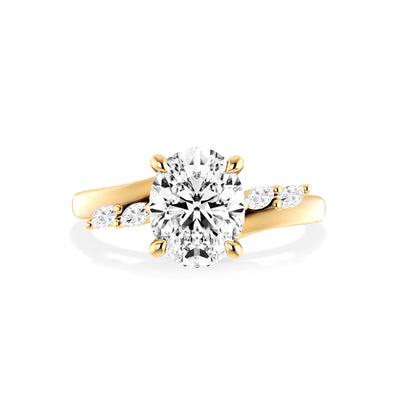The Melanie Ring - Lab Grown Diamond with Marquise Accents
