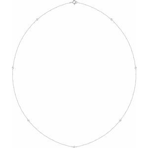 0.25CTW Lab-Grown Diamond 7-Station 60cm Necklace