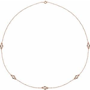 1 CTW Lab-Grown Diamond 5-Station 45cm Necklace