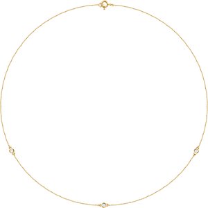 0.20CTW Lab-Grown Diamond 3-Station 45cm Necklace