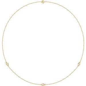 0.25 CTW Lab-Grown Diamond 3-Station 45cm Necklace