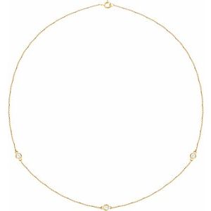 0.33CTW Lab-Grown Diamond 3-Station 45cm Necklace