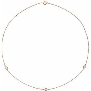 0.33CTW Lab-Grown Diamond 3-Station 45cm Necklace