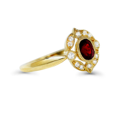 Yellow Gold Ruby & Diamond Ring