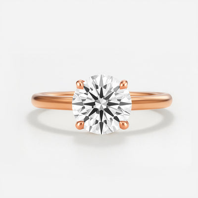 The Siena Ring - Hidden Halo Round Solitaire