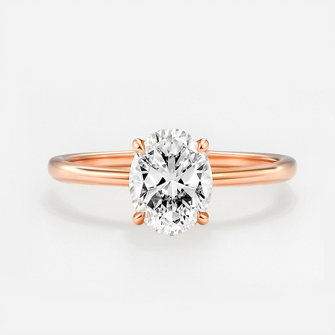 The Venice Ring - Low Set Emerald Solitaire