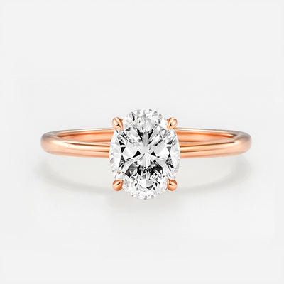 The Venice Ring - Low Set Emerald Solitaire