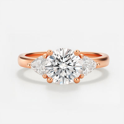 The Charlotte Ring - Lab Grown Diamond Trilogy Ring with Trillion Sides