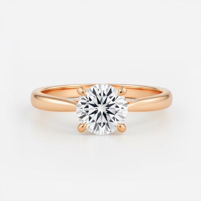 The Ophelia Ring - Cathedral Set with Hidden Halo - Lab Grown Diamond