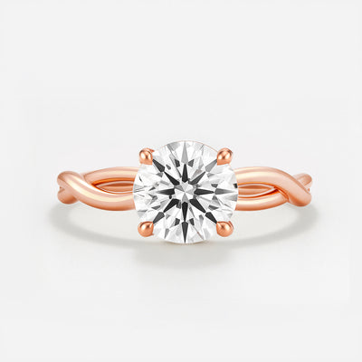 The Mila Ring - Round Twist Lab Grown Diamond