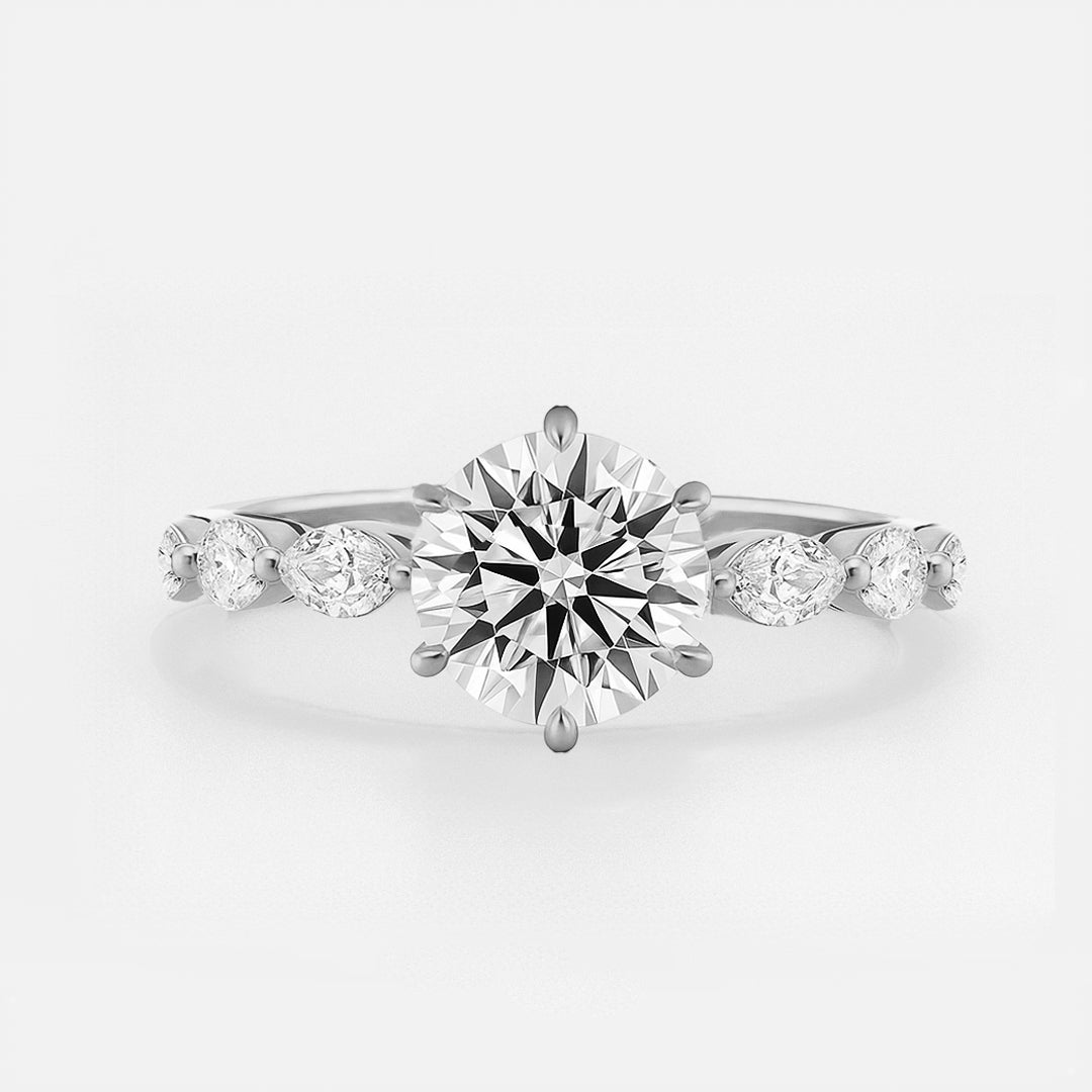 The Scarlett Ring - Oval Pave Band - Lab Grown Diamond