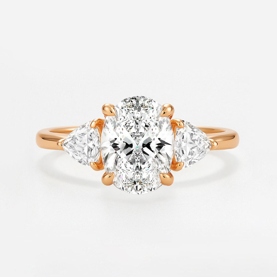 The Angelina Ring - Oval Lab Grown Diamond Trilogy