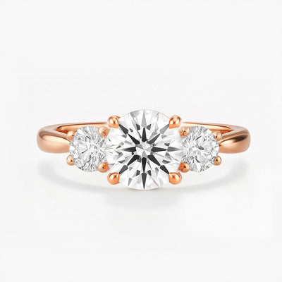 The Adelaide Ring - Trilogy With Round Side Stones