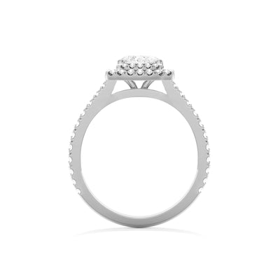 Lab Grown Diamond Double Halo Engagement Ring - Olivia