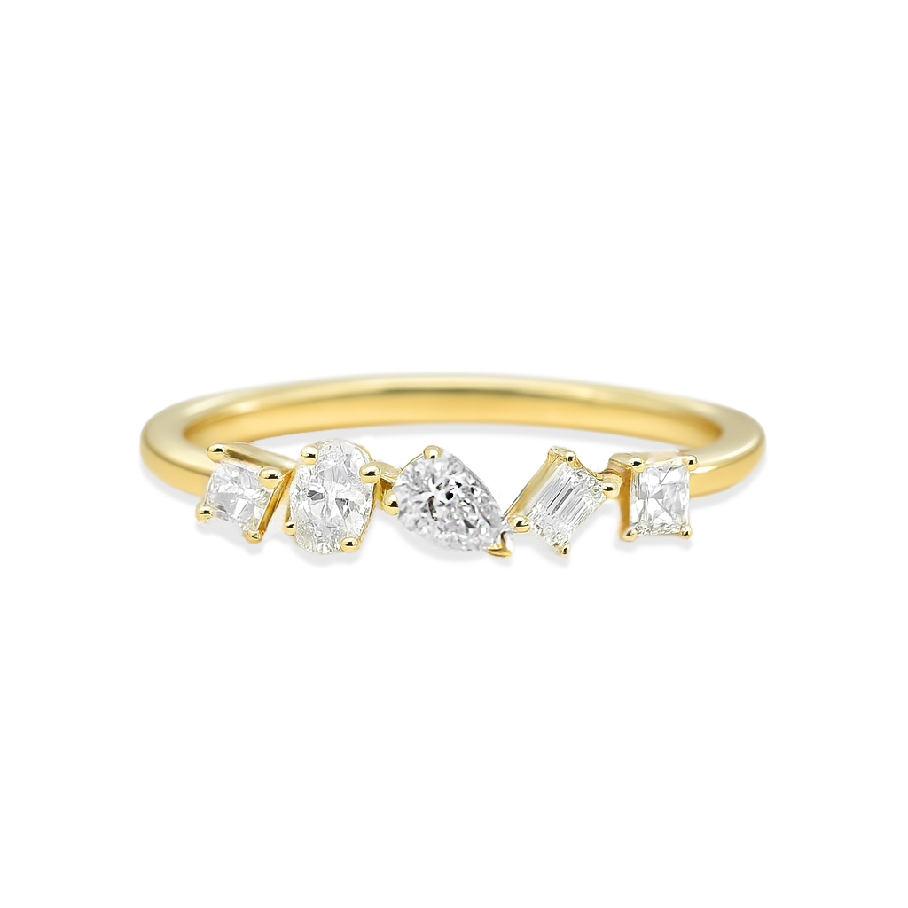 9K Yellow Gold Lab Grown Diamond Ring