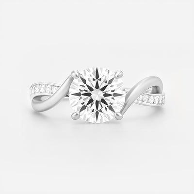 The Valencia Ring - Twist Engagement Ring Two-Tone Gold - Lab Grown Diamond