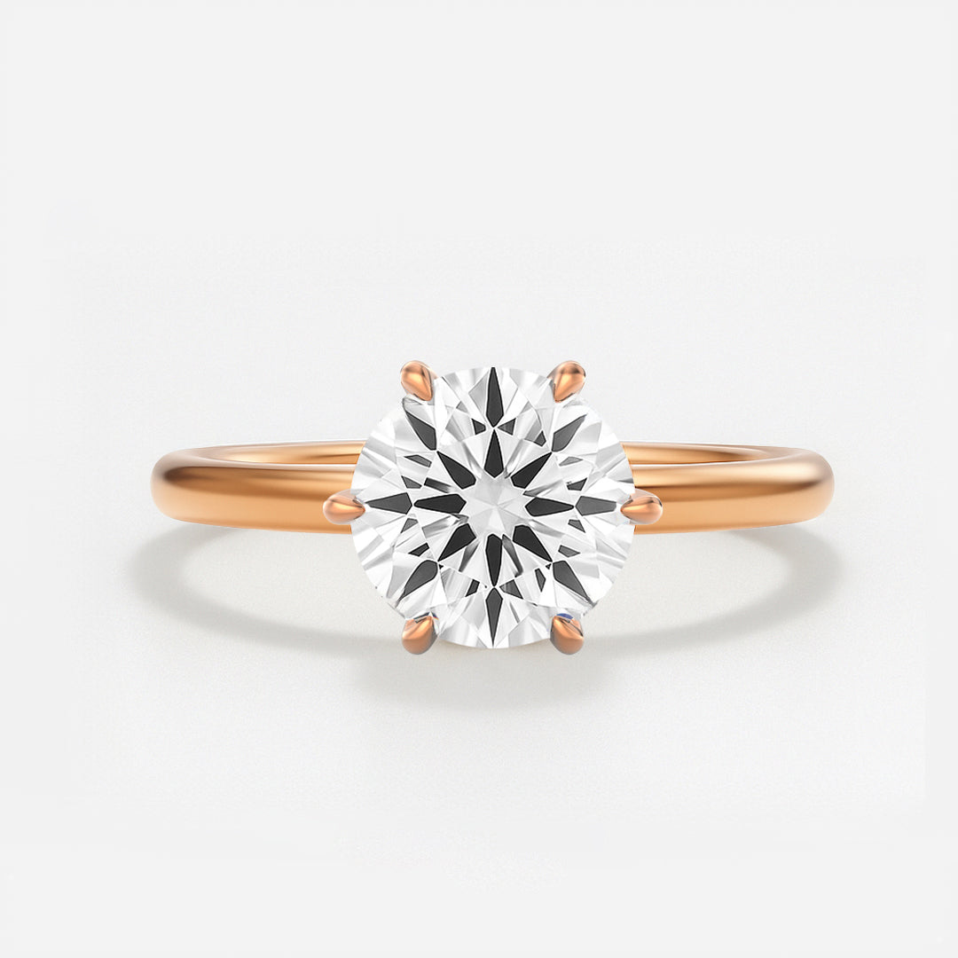 The Stanton Ring - 6-Claw Round Solitaire - Lab Grown Diamond