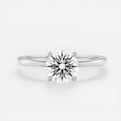 The Venice Ring - Low Set Round Solitaire - Lab Grown Diamond