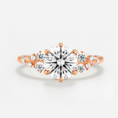 The Maria Ring -  Lab Grown Diamond with Round Brilliant Accents