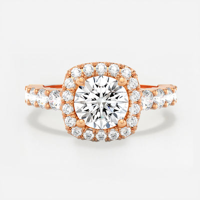 The Tara Ring – Cushion Halo Diamond Engagement Ring