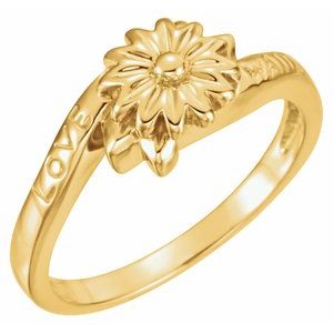 14K Yellow Love Waits Chastity Ring