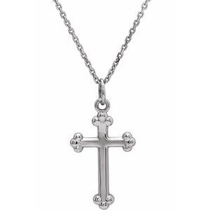 Sterling Silver Cross 18" Necklace