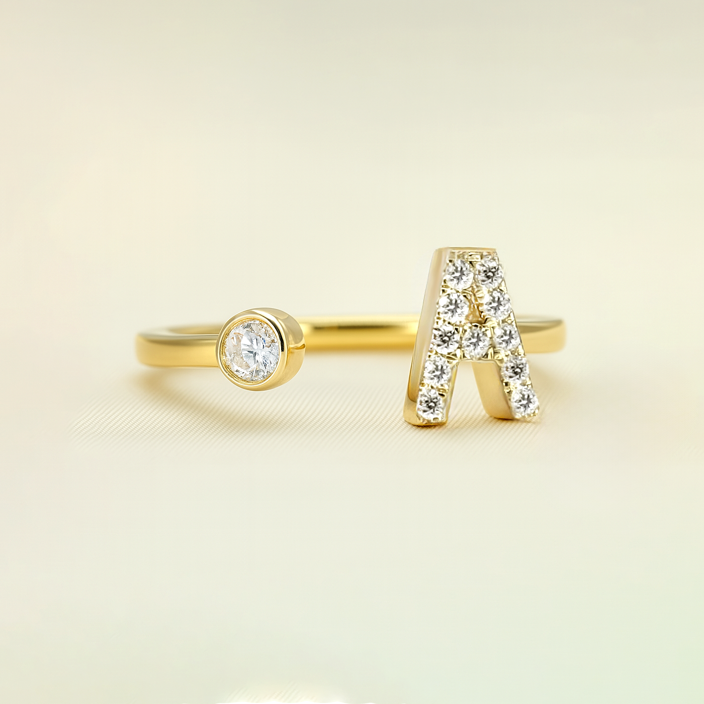 0.17ct Lab Grown Diamond Ring in 9K Yellow Gold