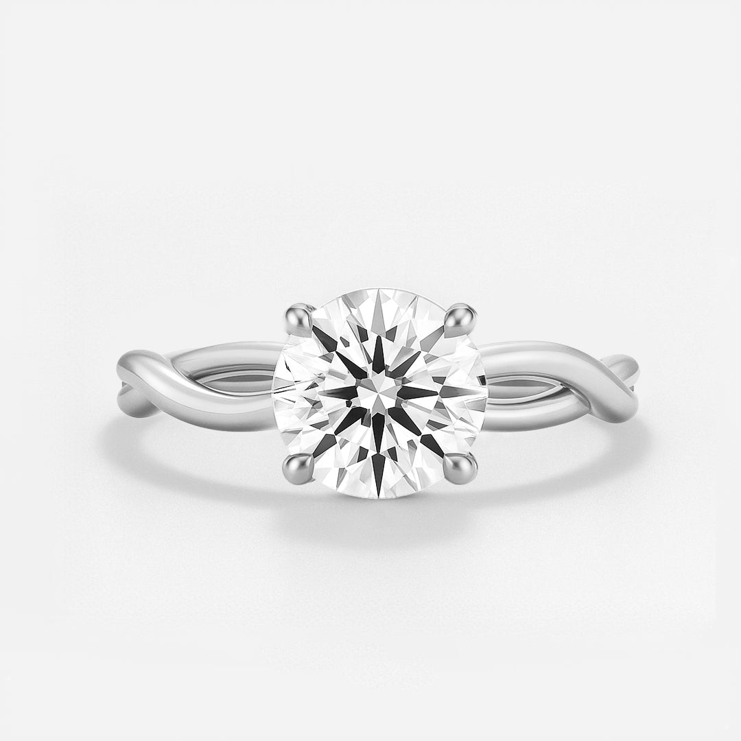 The Mila Ring - Round Twist Lab Grown Diamond