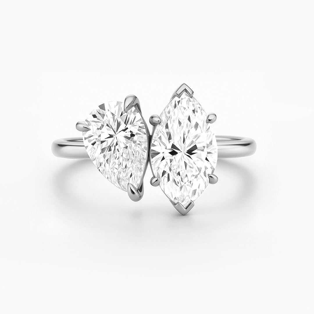 Two Stone Engagement Ring  | Toi et Moi style