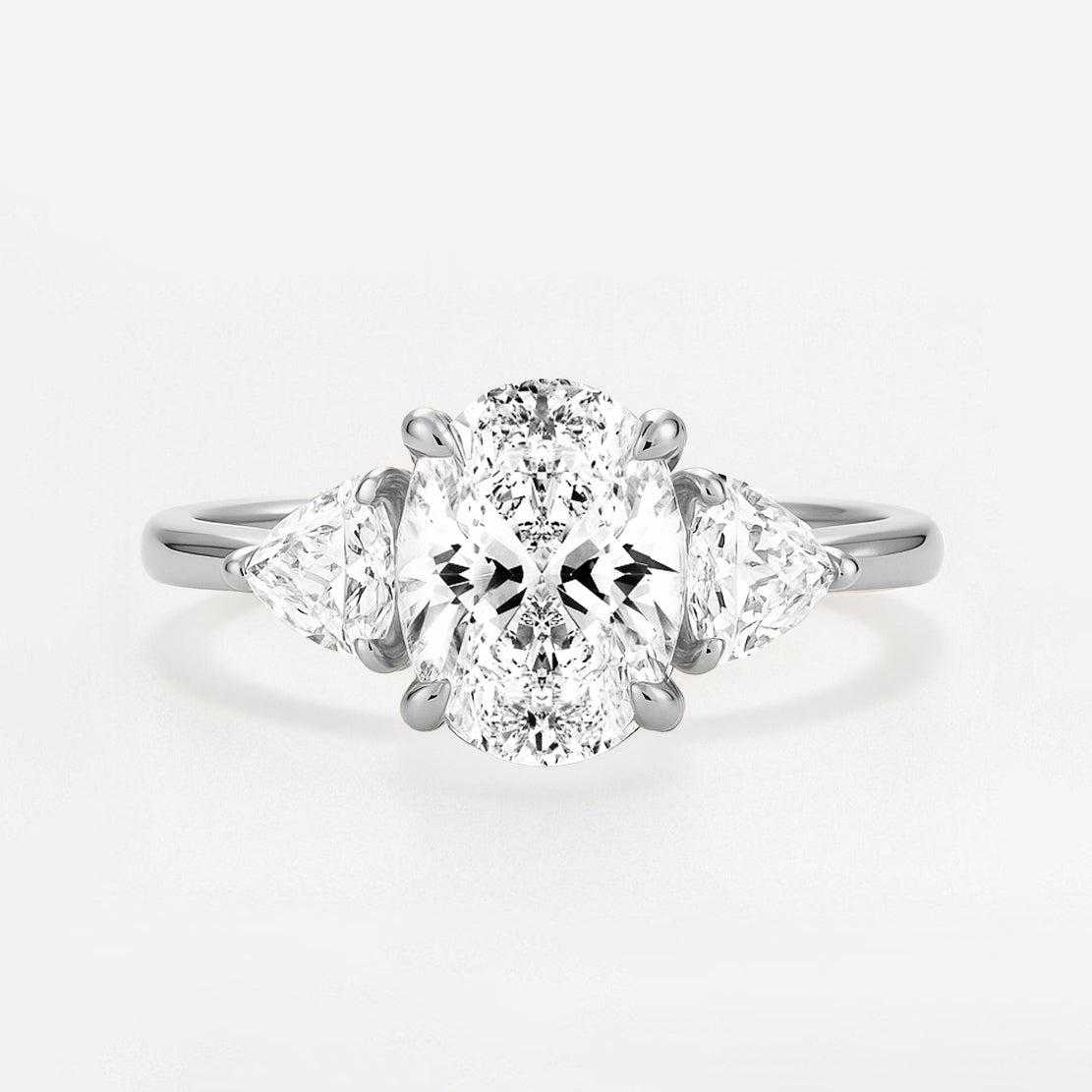 The Angelina Ring - Oval Lab Grown Diamond Trilogy