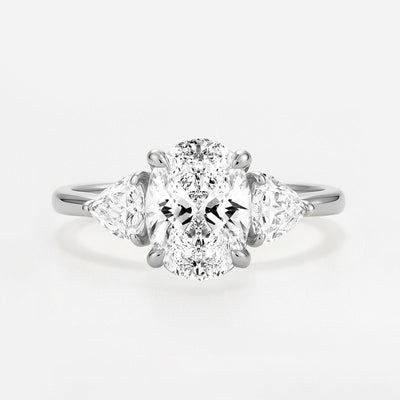 The Angelina Ring - Oval Lab Grown Diamond Trilogy
