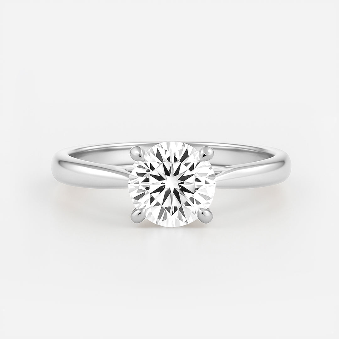 The Ophelia Ring - Cathedral Set with Hidden Halo - Lab Grown Diamond