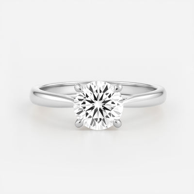 The Ophelia Ring - Cathedral Set with Hidden Halo - Lab Grown Diamond
