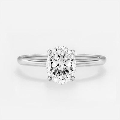 The Venice Ring - Low Set Emerald Solitaire