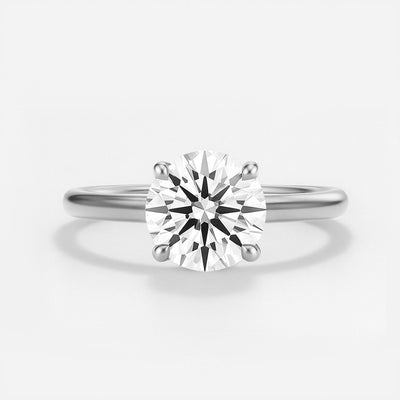 The Siena Ring - Hidden Halo Round Solitaire