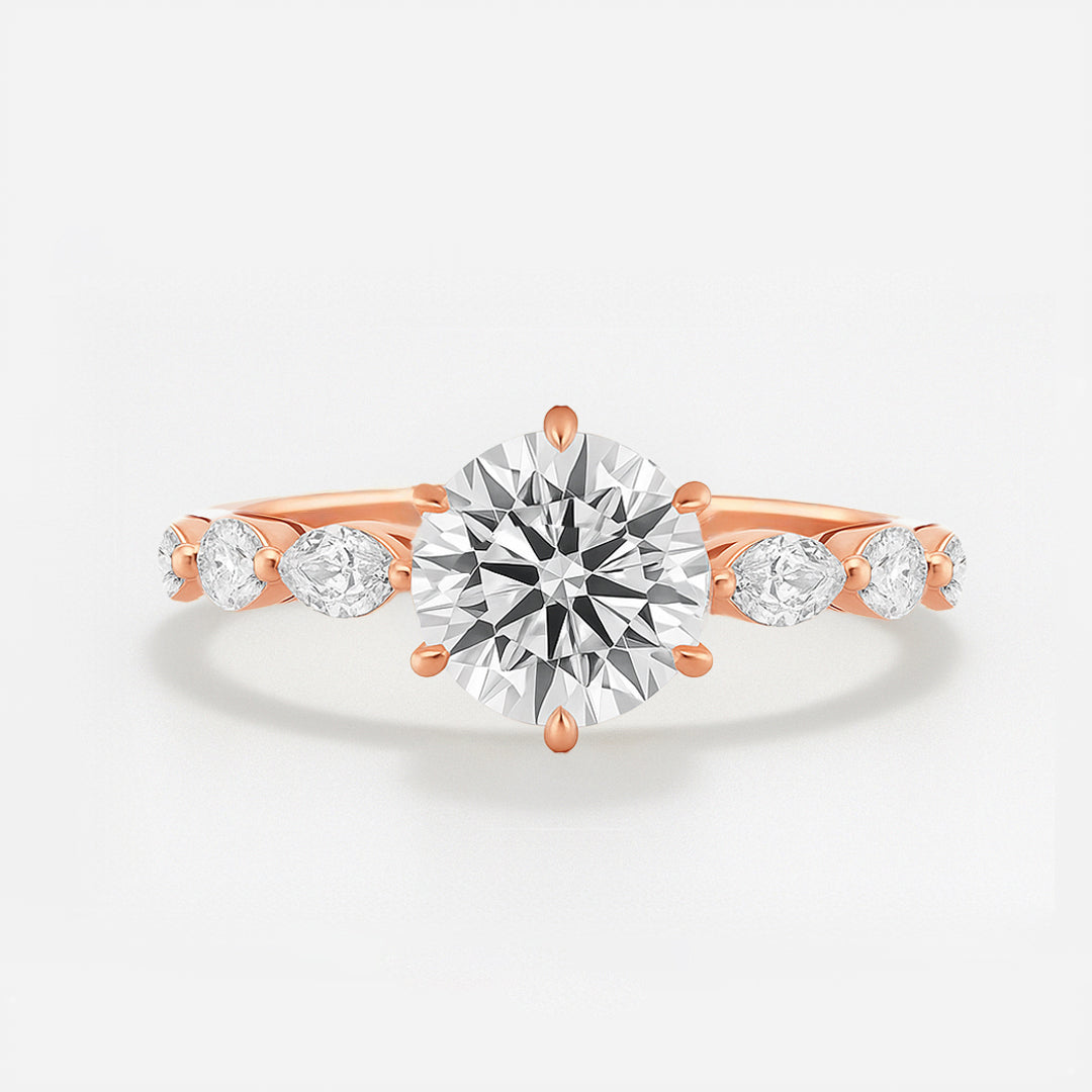 The Scarlett Ring - Oval Pave Band - Lab Grown Diamond