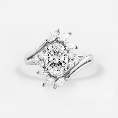 The Michelle Ring - Vintage Halo Oval Engagement Ring