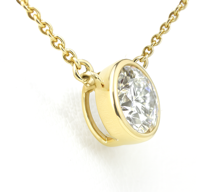 14K Yellow Gold Lab Grown Diamond Necklace