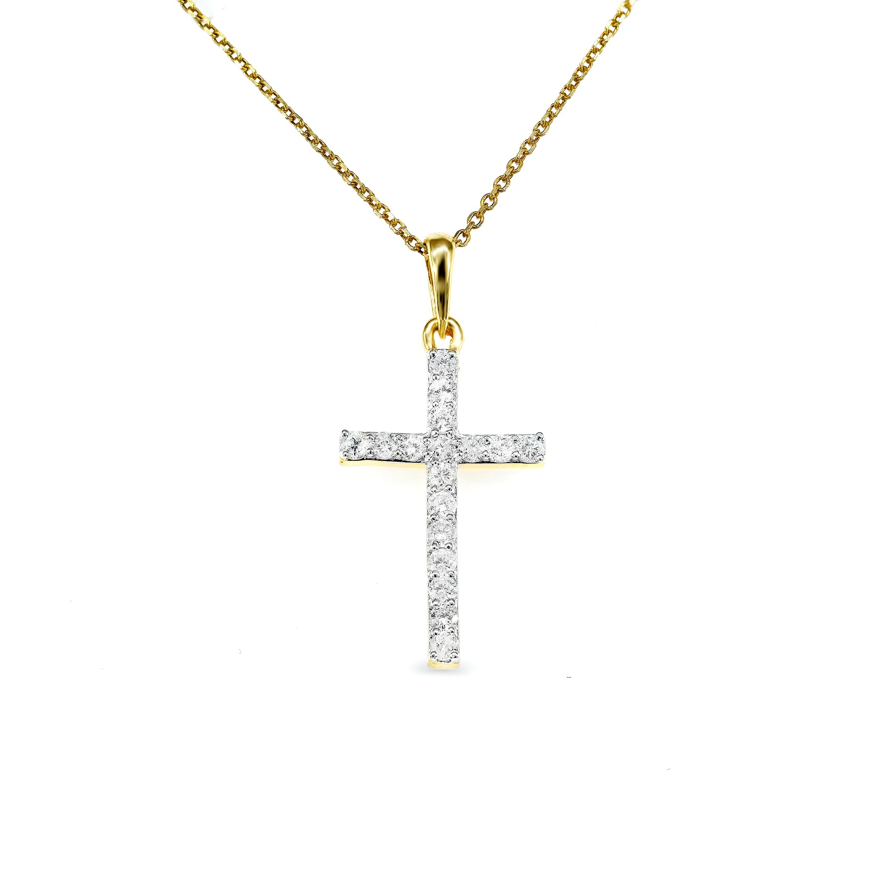 Diamond Cross Pendant In 18k Yellow Gold – Arnold & Co Jewellers