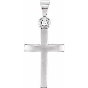 Sterling Silver 23x15.9 mm Cross Pendant