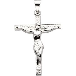 Sterling Silver 24.5x19.2 mm Crucifix Pendant