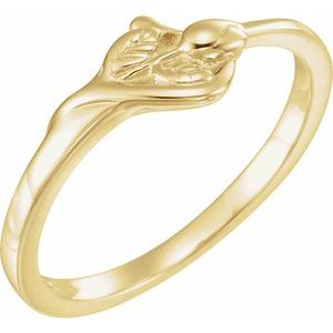 14K Yellow The Unblossomed Rose® Ring Size H 1/2