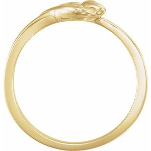 14K Yellow The Unblossomed Rose® Ring Size H 1/2