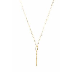 14K Yellow Cross 15" Necklace