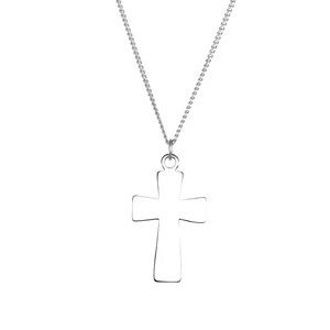 Sterling Silver Cross 24" Necklace