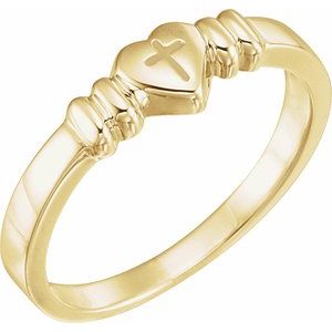 Heart & Cross Chastity Ring J 1/2